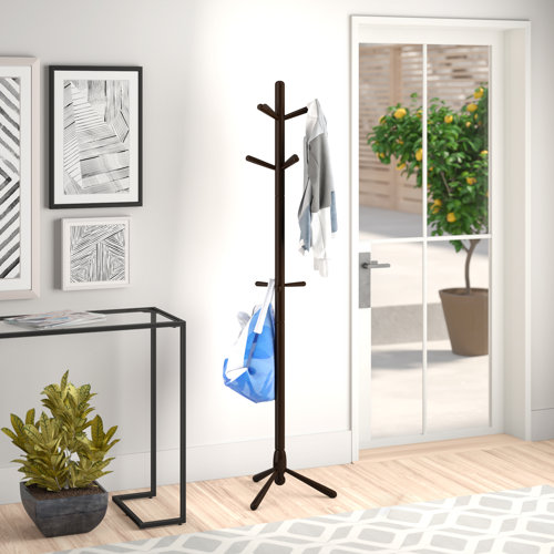 Ebern Designs Coat Rack, Hall Tree, Free Standing, 9 Hooks, Entryway